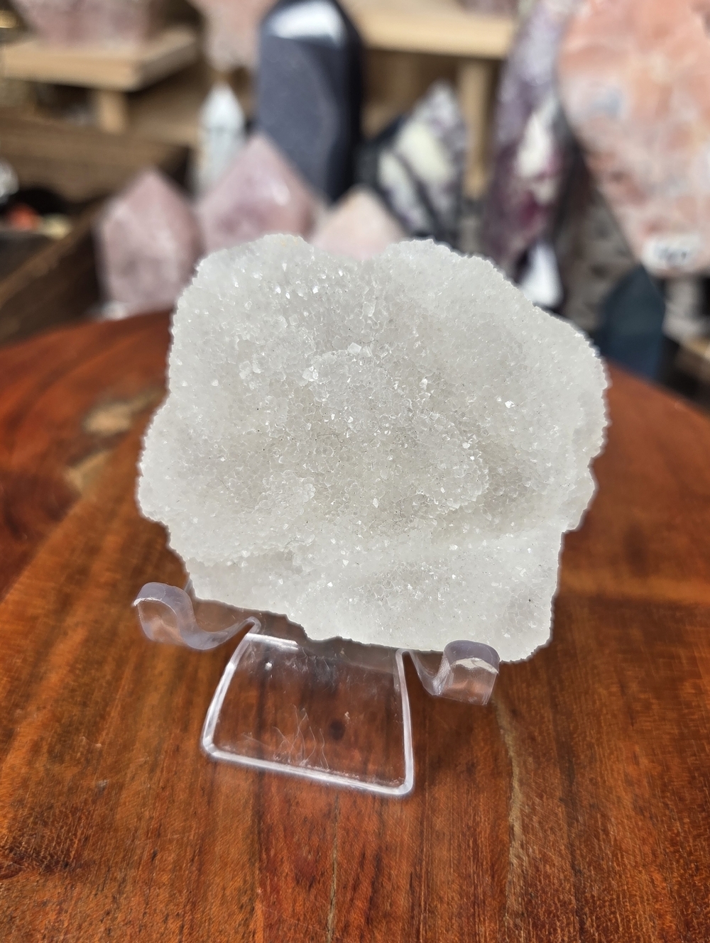 Raw White Flourite Speciman From Hunan Mines With Druzy B